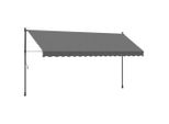 Vidaxl Tenda Retrattile Antracite 400X150 Cm In Tessuto E Acciaio