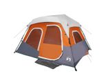 Vidaxl Tenda Familiare Con Led 6 Persone Grigio Chiaro Arancione Sgancio Rapido