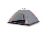 Vidaxl Tenda Da Campeggio 5 Persone Grigio E Arancione Sgancio Rapido