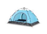 Vidaxl Tenda Da Campeggio 3 Persone Blu Sgancio Rapido
