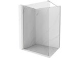 Mexen Kioto Parete Doccia Walk-In 70 X 200 Cm, Trasparente 8 Mm, Nichel Spazzolato - 800-070-101-97-00