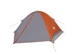 Vidaxl Tenda Da Campeggio A Cupola 4 Persone Grigio E Arancione Impermeabile