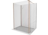 Mexen Kioto Parete Doccia Walk-In 105 X 100 X 40 Cm, Trasparente, Rame Spazzolato - 800-105-100-221-65-00-040
