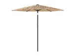 Vidaxl Ombrellone Con Palo In Acciaio Marrone 223X223X213 Cm