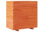 Vidaxl Fioriera Marrone Cera 70X40X72 Cm In Legno Di Pino Massiccio