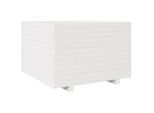 Vidaxl Fioriera Bianca 70X70X49,5 Cm In Legno Di Pino Massiccio