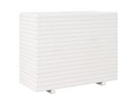 Vidaxl Fioriera Bianca 90X40X72,5 Cm In Legno Di Pino Massiccio