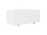 Vidaxl Fioriera Bianca 110X60X49,5 Cm In Legno Di Pino Massiccio