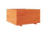 Vidaxl Fioriera Marrone Cera 90X90X49,5 Cm In Legno Di Pino Massiccio