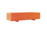 Vidaxl Fioriera Marrone Cera 110X40X26,5 Cm In Legno Di Pino Massiccio