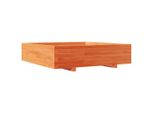 Vidaxl Fioriera Marrone Cera 100X100X26,5 Cm In Legno Di Pino Massiccio