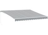 Vidaxl Tenda Manuale Antracite E Bianca 400X300 Cm