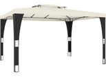 Vidaxl Padiglione Con Doppio Tetto Crema 3,98X2,98 M In Acciaio