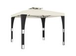 Vidaxl Padiglione Con Doppio Tetto Crema 2,98X2,98 M In Acciaio