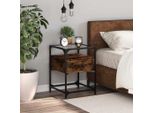 Vidaxl Comodino Rovere Fumé 40X40X55 Cm Materiale A Base Di Legno