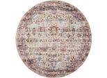 Interiyou Tappeto Lavabile Gent Multicolore/Rosa ø 120 Cm Rotondo