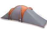 Vidaxl Tenda Familiare A Cupola 6 Persone Grigio E Arancione Impermeabile
