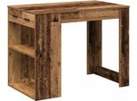 Vidaxl Scrivania Con Cassetti E Ripiano In Legno Vecchio 102X62X77,5 Cm