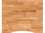 Vidaxl Piano Scrivania Marrone Chiaro 100X80X2,5 Cm In Legno Massiccio Di Rovere