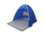Vidaxl Tenda Da Spiaggia 3 Persone Blu Azzurro Impermeabile