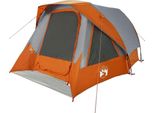 Vidaxl Tenda Da Campeggio 4 Persone Grigio E Arancione Impermeabile
