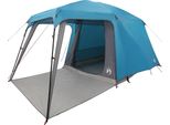 Vidaxl Tenda Da Campeggio Con Tenda 5 Persone Blu Impermeabile