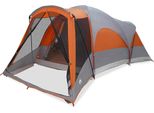 Vidaxl Tenda Familiare A Tunnel 8 Persone Grigio E Arancione Impermeabile