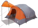 Vidaxl Tenda Familiare A Tunnel 8 Persone Grigio E Arancione Impermeabile