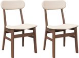 Vidaxl Sedie Da Pranzo Con Cuscino 2 Pz. Legno Massiccio Marrone In Legno Di Gomma