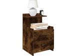 Vidaxl Comodini 2 Pezzi Con 2 Cassetti In Rovere Fumé 40X36,5X62 Cm