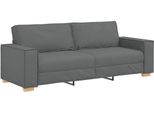 Vidaxl Divano A 3 Posti Grigio Scuro 220X78X84 Cm Tessuto