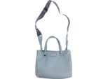Emporio Armani - Borsa Shopping, Logo, Foderata In Pelliccia Sintetica GT8795 (Taglia Unica) (Blu)