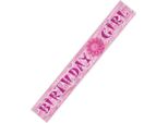 Unique - Bandiera "Birthday Girl"", Foil SG39078 (Taglia Unica) (Rosa)"