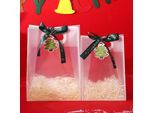Inf Sacchetto Regalo Natalizio Con Nastro, Biglietto E Raffia - 2 Pezzi