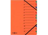 Pagna® 24131-12 Organizer Easy - 12 Scomparti, A4, Cartoncino, 265 G/M², Arancione