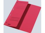 Leitz 3741-00-25 3741 Cucitrice A Occhiello, 1/2 Copertina Anteriore, A4, Pinzatura Ufficiale, Cartone Manila, Rosso
