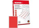 Etichette Universali Kores, 210,0 X 148,0 Mm, Senza Bordo, Rosso