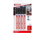 Marcatore Permanente Edding 3300 Nero (Confezione Blister Da 4)