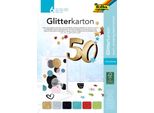 Folia 85139 Folia Glitterkarton-Block "Basic"", 170 X 245 Mm, 300 G/Qm"