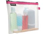 Leitz 4014-00-23 Borsa Cosmetica Leitz Wow Traveller, Trasparente/Rosa