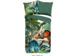 Set Di Biancheria Da Letto Good Morning Jurassic Colore Verde Dimensioni 135X200+80X80