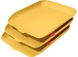 Leitz 5358-20-19 Leitz Set Di Vaschette Per Lettere Cosy, Din A4, Polistirolo, Giallo