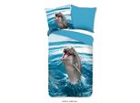 Set Di Biancheria Da Letto Good Morning Jump Colore Blu Dimensioni 135X200+80X80