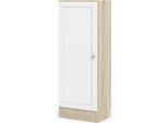 Libreria Base 1 Anta Struttura Rovere Decoro Bianco.