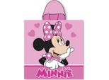 Poncho Da Spiaggia Per Ragazze - Asciugamano Con Cappuccio Minnie Mouse Con Cuori