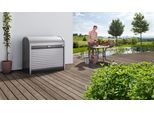 Gartenbox Biohort "Storemax Gr. 120, Verschiedene Farben", Grau (Dunkelgrau, Metallic), B:117Cm H:109Cm T:73Cm, Stahl, Aufbewahrungsboxen, Gartenbox, 117X73X109 Cm, Ideal Als MüLltonnenboxoder Fahrradgarage