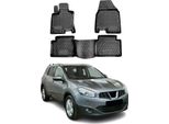 2008-2014 Nissan Qashqai +2 Tappetini Tpe Nero 4 Pz