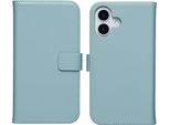 Cover Per Iphone 17 - Vera Pelle - Custodia Selencia Flip Flap - Azzurro