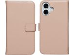 Cover Per Iphone 17 - Vera Pelle - Custodia Selencia Flip Flap - Rosa Chiaro