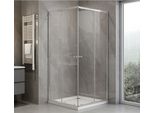 Cabina Doccia Agga Quadrata 900X900Mm, Vetro Trasparente